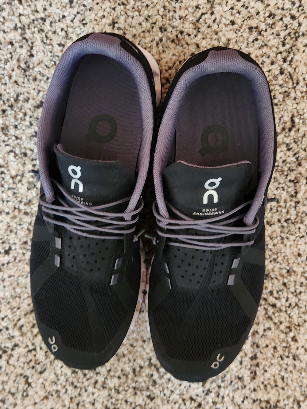 On Running Women's Black and Purple Athletic Sneakers - Picture 2 of 5